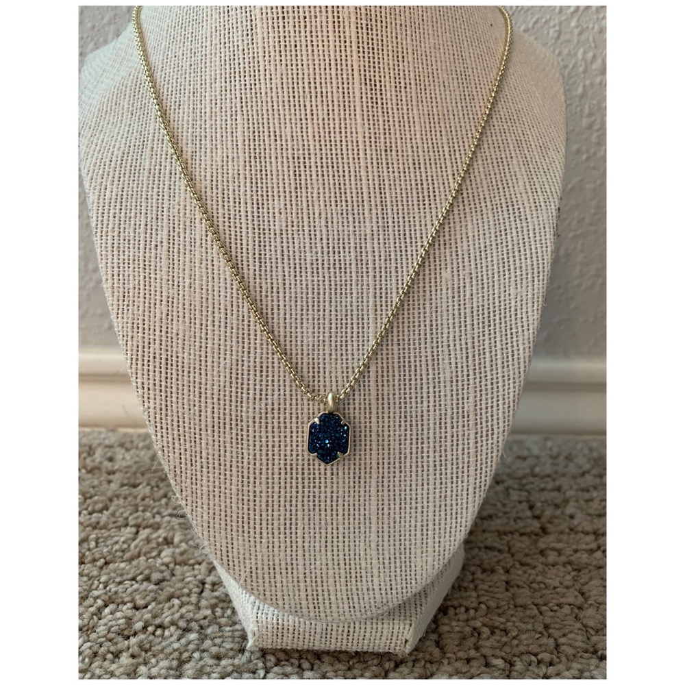 Kendra Scott Teo Necklace- Blue Drusy